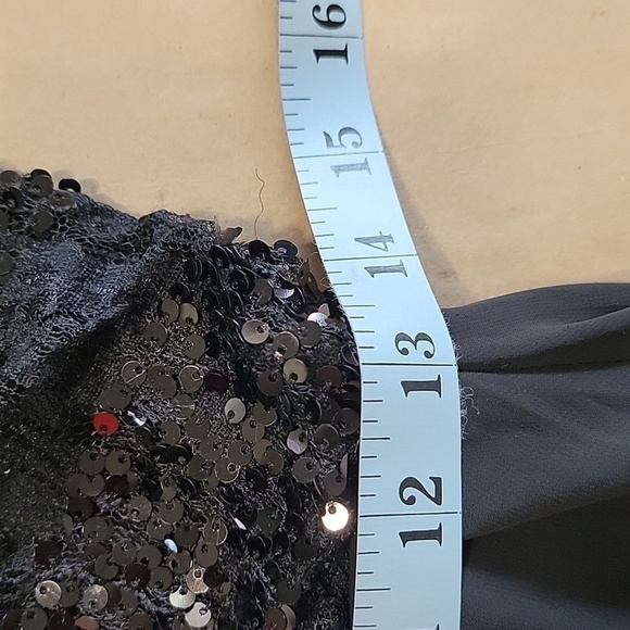 Bisou Bisou, Size 8 Sequin, Lace High Low Hem Cocktail Dress, Gently Used Cond. - Picture 11 of 16